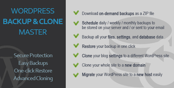 CodeCanyon WordPress Backup & Clone Master 5901461 CodeCanyon WordPress Backup & Clone Master 5901461