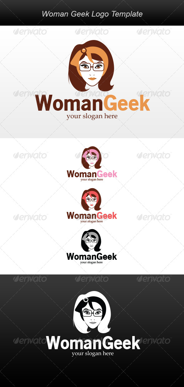 GraphicRiver Woman Geek Logo 5902306 GraphicRiver Woman Geek Logo 5902306