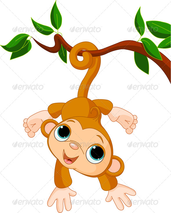 characters  animals nature  playful  monkey  mammal  leaf