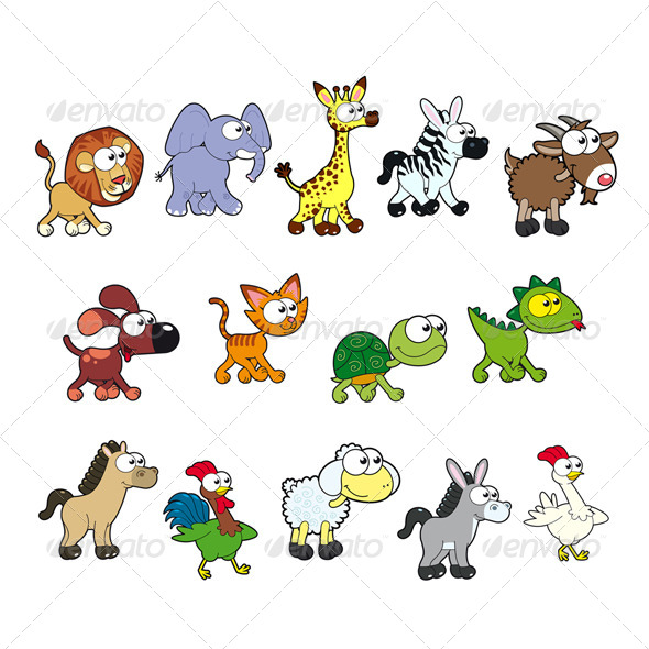 GraphicRiver Group of Animals 5913052 GraphicRiver Group of Animals 5913052