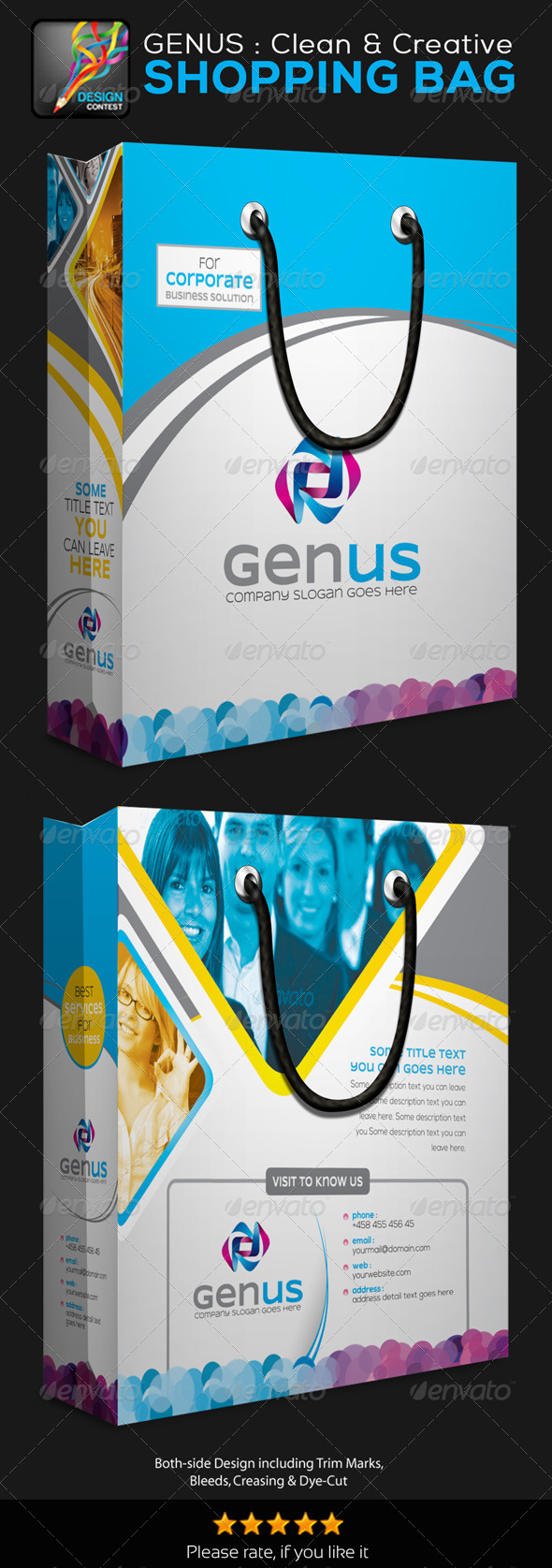 GraphicRiver GENUS Corporate Clean & Creative Shopping Bag 5913705 GraphicRiver GENUS Corporate Clean & Creative Shopping Bag 5913705