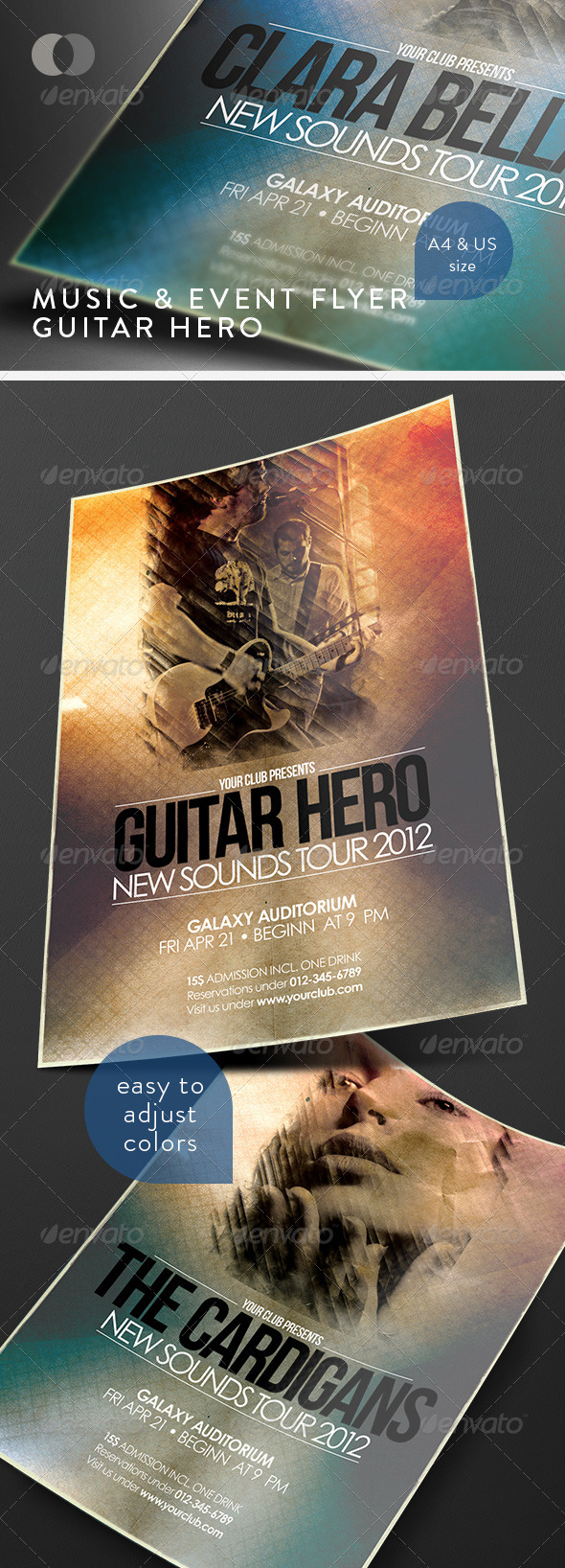 Music & Event Flyer - Guitar Hero - Clubs & Parties Events