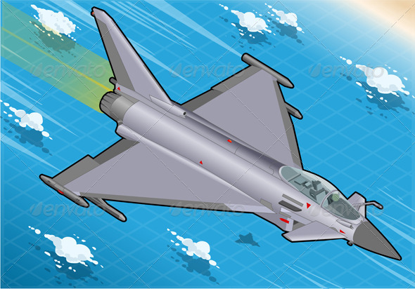 GraphicRiver Isometric Eurofighter in Flight in Front View 5915598 GraphicRiver Isometric Eurofighter in Flight in Front View 5915598