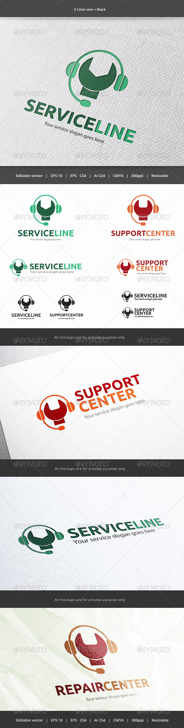 GraphicRiver Service Line Logo 5916393 GraphicRiver Service Line Logo 5916393