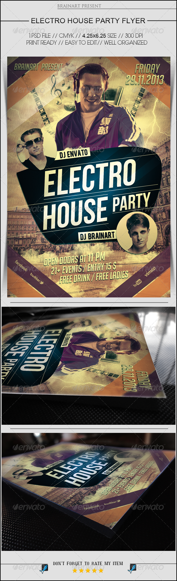 Electro House Party Flyer - Clubs & Parties Events