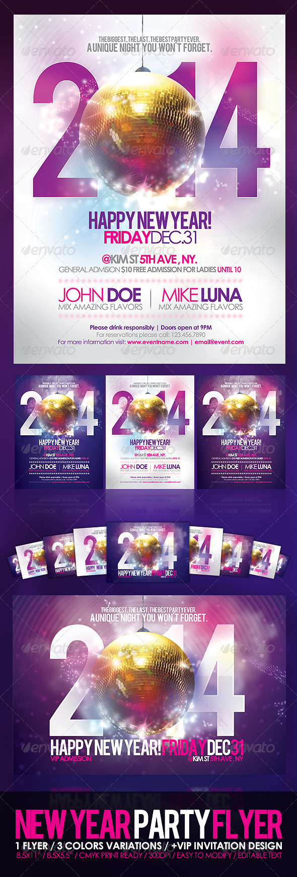 Happy New Year Party Flyer - Clubs & Parties Events