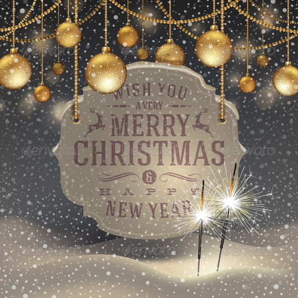 GraphicRiver Christmas Illustration with Holidays Greetings 5922391 GraphicRiver Christmas Illustration with Holidays Greetings 5922391