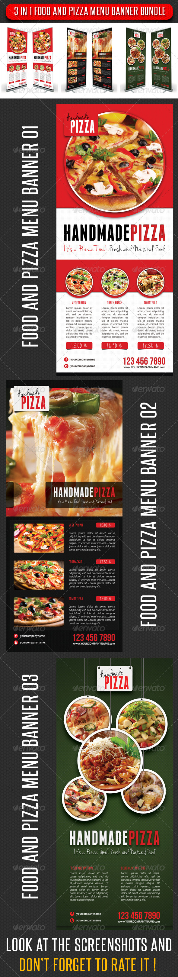 GraphicRiver 3 in 1 Food And Pizza Menu Banner Bundle 5926250 GraphicRiver 3 in 1 Food And Pizza Menu Banner Bundle 5926250