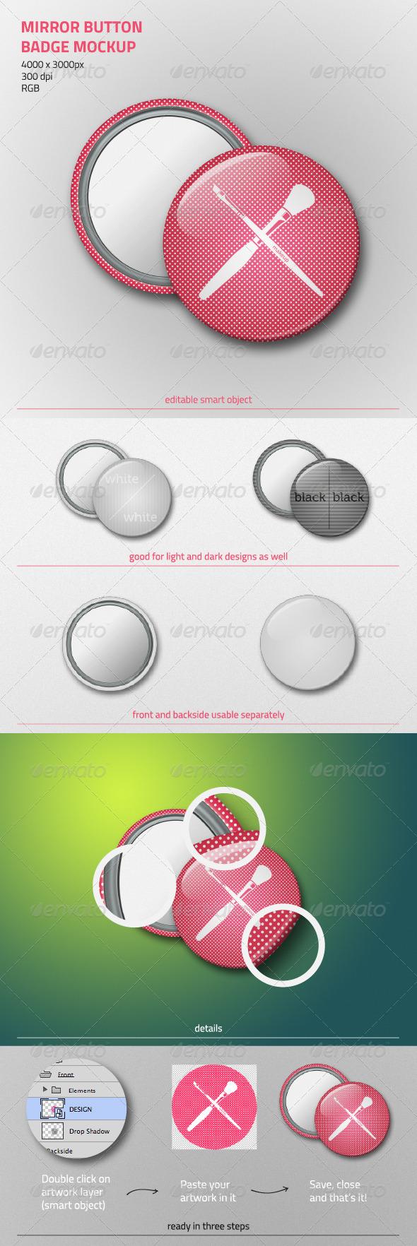 GraphicRiver Mirror Button Badge Mockup 5926272 GraphicRiver Mirror Button Badge Mockup 5926272