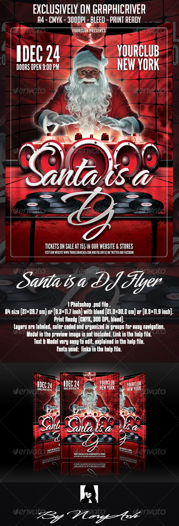GraphicRiver Santa is a DJ Flyer Template 5937063 GraphicRiver Santa is a DJ Flyer Template 5937063
