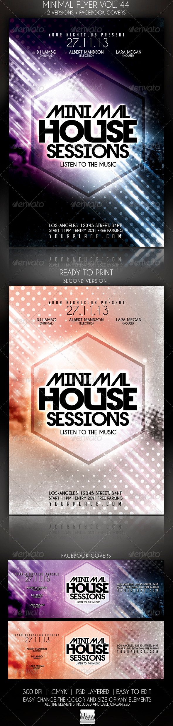 Minimal Flyer Vol. 44 - Clubs & Parties Events