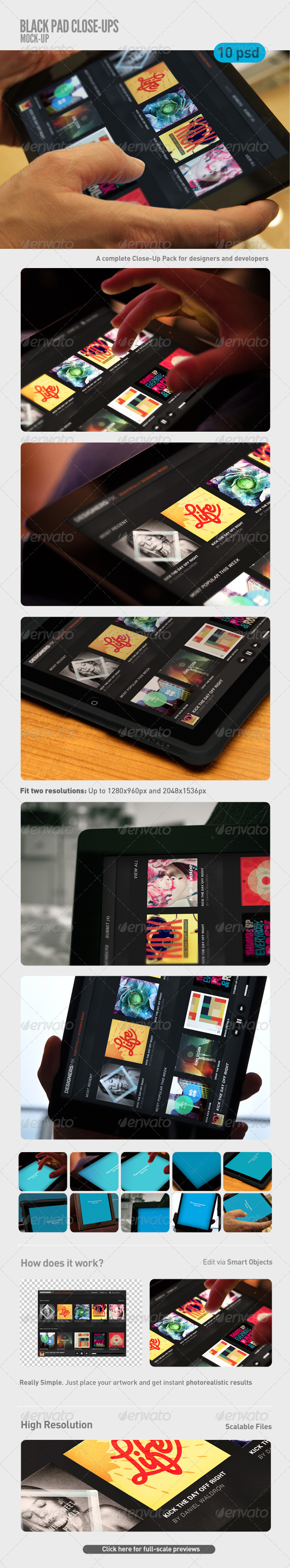 GraphicRiver Black Pad Tablet Close-Up Mock-Up 5940645 GraphicRiver Black Pad Tablet Close-Up Mock-Up 5940645