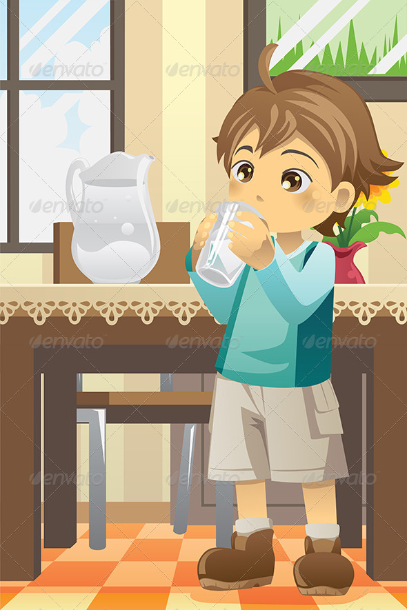 GraphicRiver Boy Drinking Water 5944177 GraphicRiver Boy Drinking Water 5944177