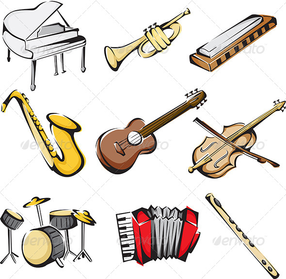 GraphicRiver Musical Instruments Icons 5954266 GraphicRiver Musical Instruments Icons 5954266