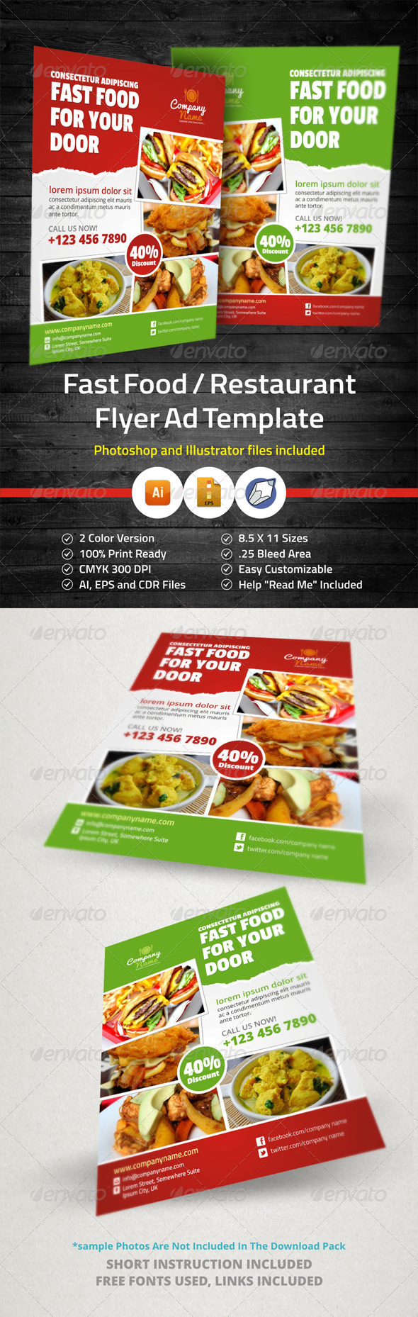 GraphicRiver Fast Food Restaurant Flyer Ad Template 5926987 GraphicRiver Fast Food Restaurant Flyer Ad Template 5926987