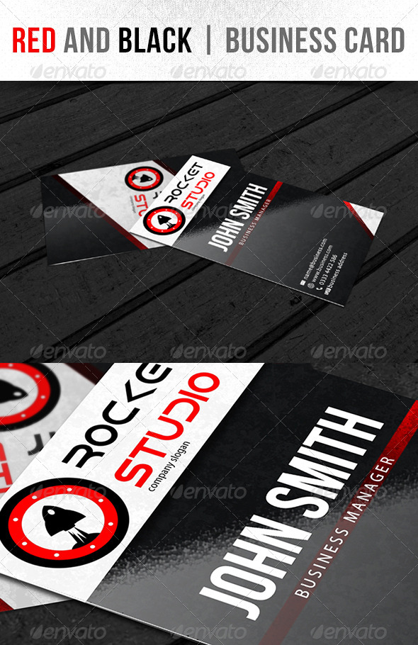 Red and Black - Business Card (Business Cards)