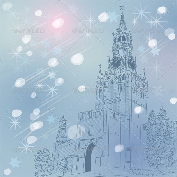 GraphicRiver Christmas Cityscape of the Moscow Kremlin 5958161 GraphicRiver Christmas Cityscape of the Moscow Kremlin 5958161