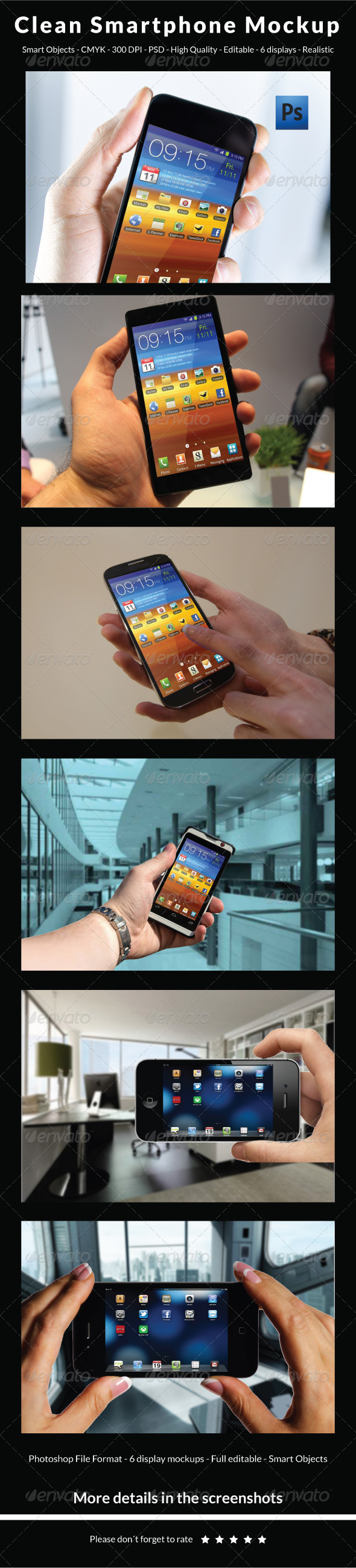 GraphicRiver Clean Smartphone Mockup 5959778 GraphicRiver Clean Smartphone Mockup 5959778