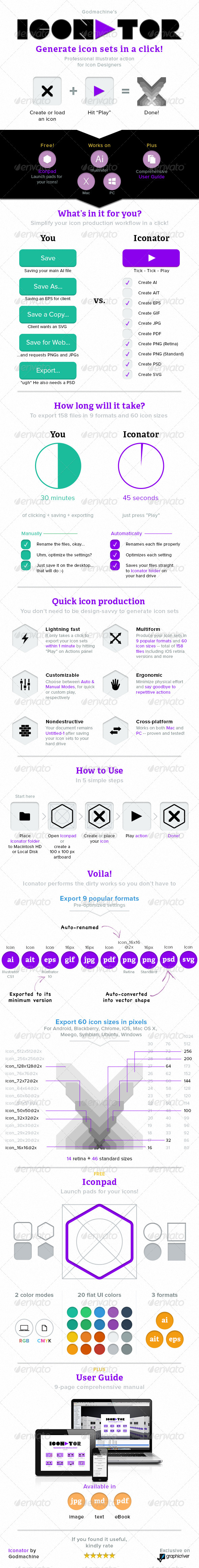 Iconator - Actions Illustrator