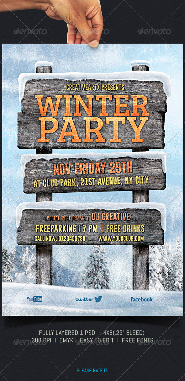 GraphicRiver Winter Party 5968179 GraphicRiver Winter Party 5968179