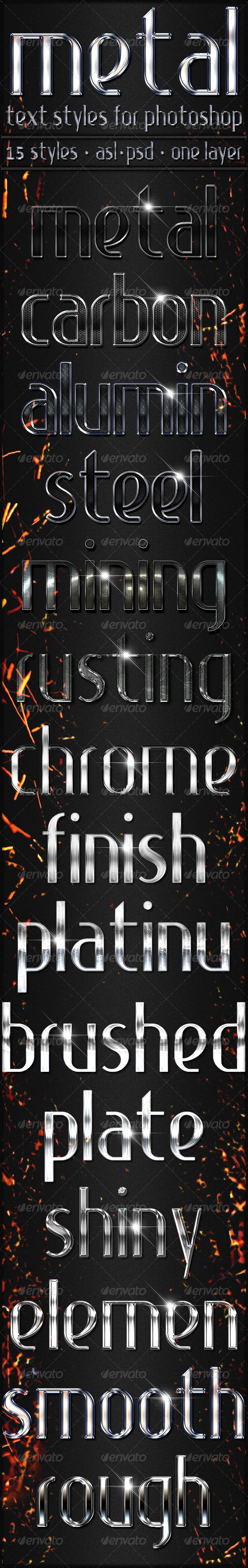 Metal - Text Styles - Text Effects Actions