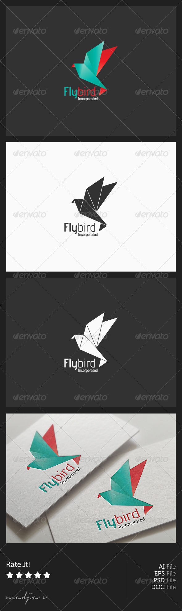 GraphicRiver Origami Bird Logo 5969973 GraphicRiver Origami Bird Logo 5969973