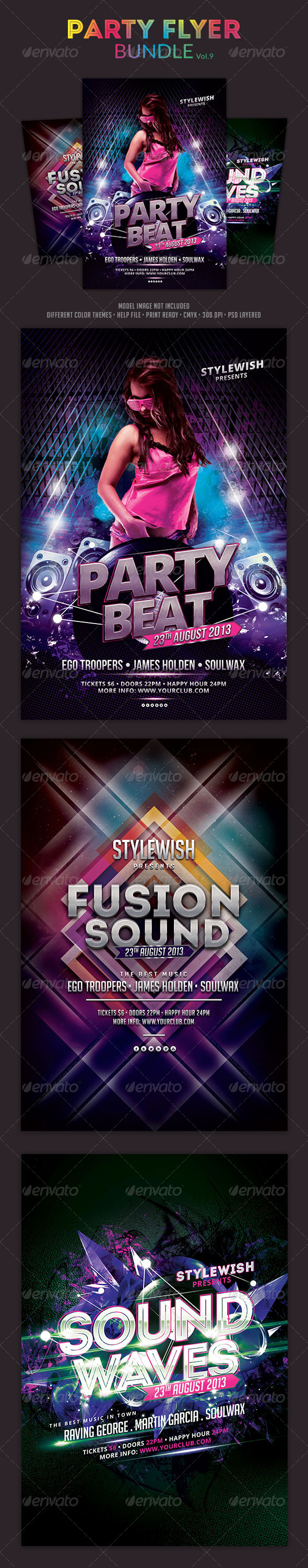 Party Flyer Bundle Vol9 - Clubs & Parties Events