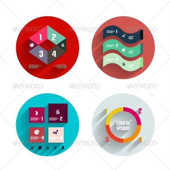 GraphicRiver Infographic Inside Colorful Circles Flat Icon Set 5974132 GraphicRiver Infographic Inside Colorful Circles Flat Icon Set 5974132