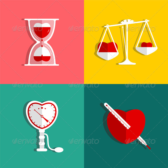 GraphicRiver Love Measure and Medicine Heart Checkup Set 5976518 GraphicRiver Love Measure and Medicine Heart Checkup Set 5976518