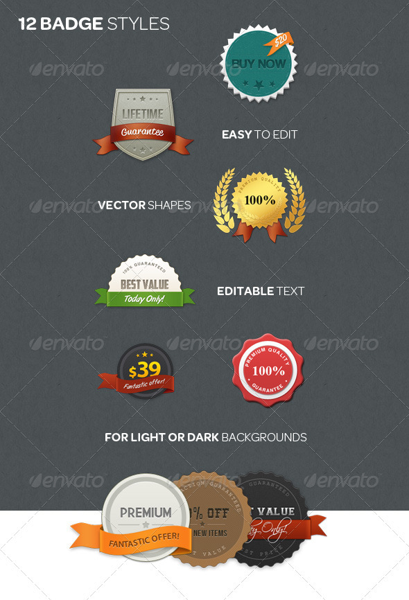 GraphicRiver Web Badge Kit 617649 GraphicRiver Web Badge Kit 617649