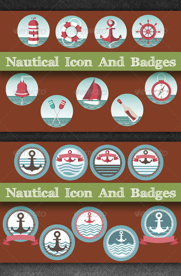 Nautical Icon And Badges (Objects)