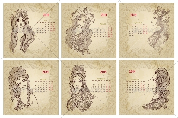 GraphicRiver Vintage Style 2014 Year Vector Calendar Part 2 5980115 GraphicRiver Vintage Style 2014 Year Vector Calendar Part 2 5980115