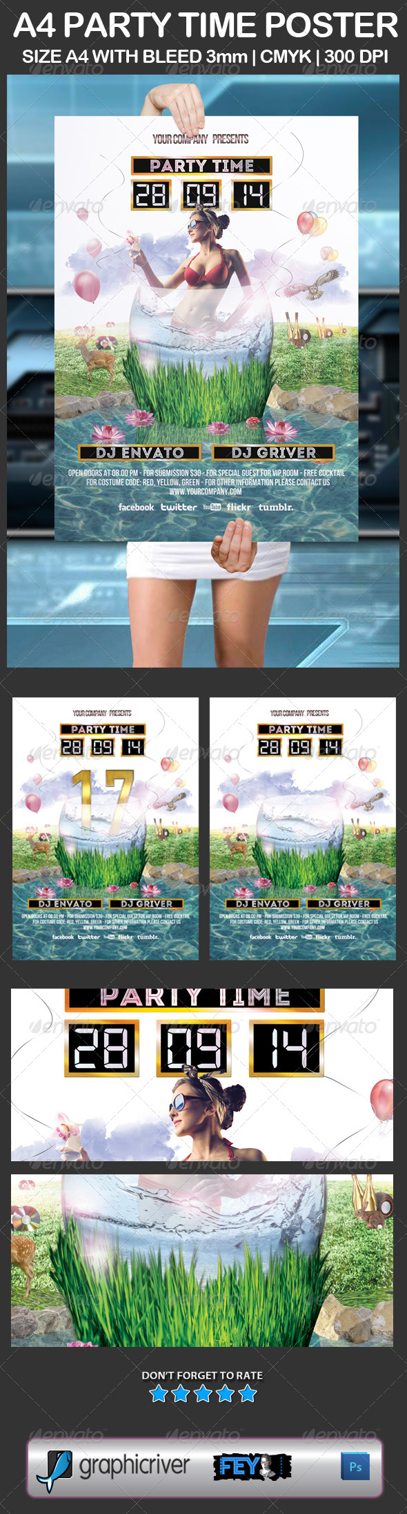 GraphicRiver A4 Party Time Poster 5980709 GraphicRiver A4 Party Time Poster 5980709