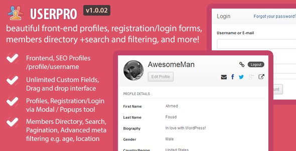 CodeCanyon UserPro User Profiles and Directory Plugin 5958681 CodeCanyon UserPro User Profiles and Directory Plugin 5958681