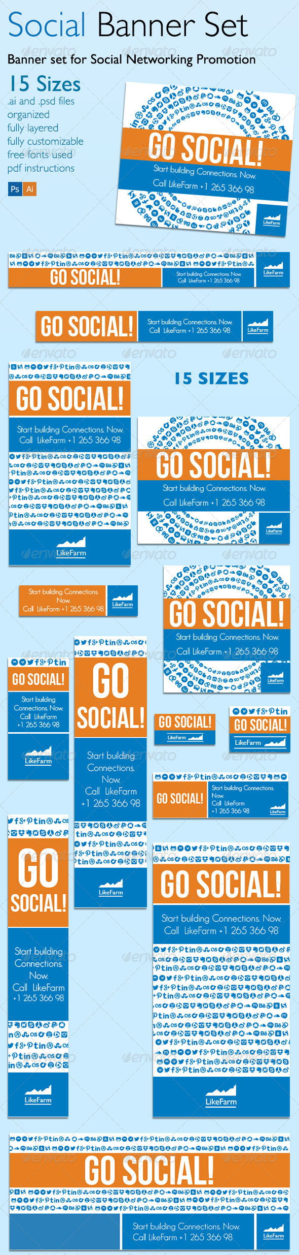 GraphicRiver Go Social Banner Set 5986543 GraphicRiver Go Social Banner Set 5986543