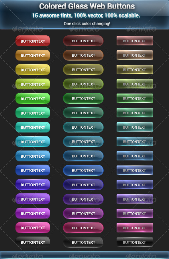 GraphicRiver Colored Glass Buttons 5988043 GraphicRiver Colored Glass Buttons 5988043