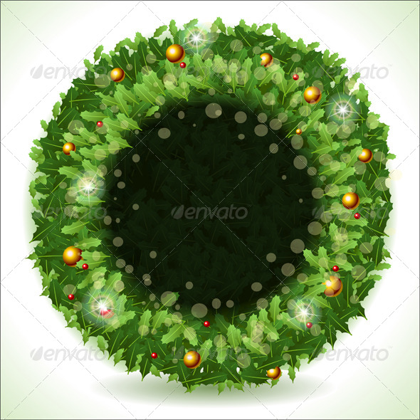 GraphicRiver Wreath Christmas with Black Placeholder 5991718 GraphicRiver Wreath Christmas with Black Placeholder 5991718