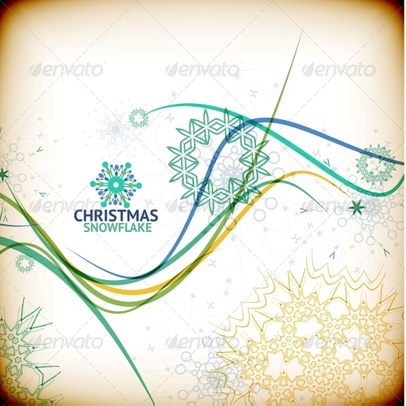 GraphicRiver Vintage Christmas Card with Decorative Snowflakes 5994504 GraphicRiver Vintage Christmas Card with Decorative Snowflakes 5994504