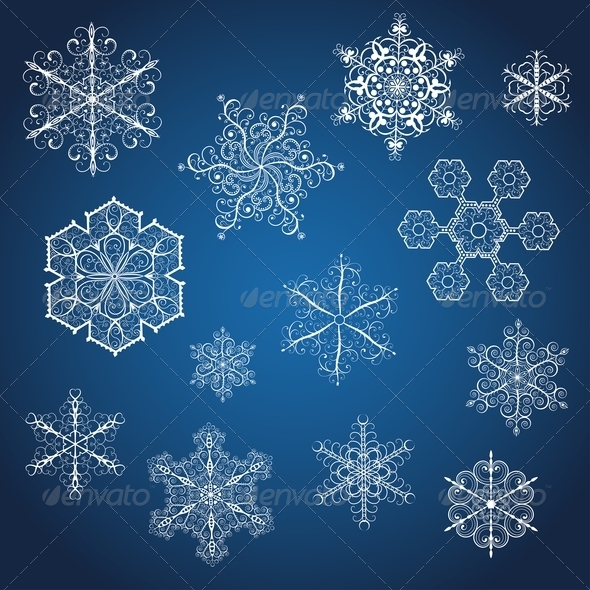 Set of Snowflakes - Christmas Seasons/Holidays