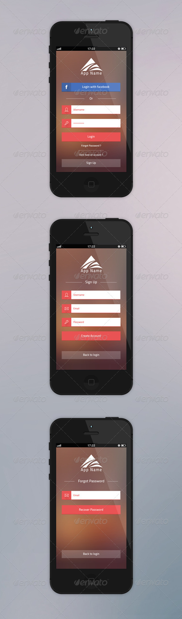 GraphicRiver Flati App Login 5968035 GraphicRiver Flati App Login 5968035