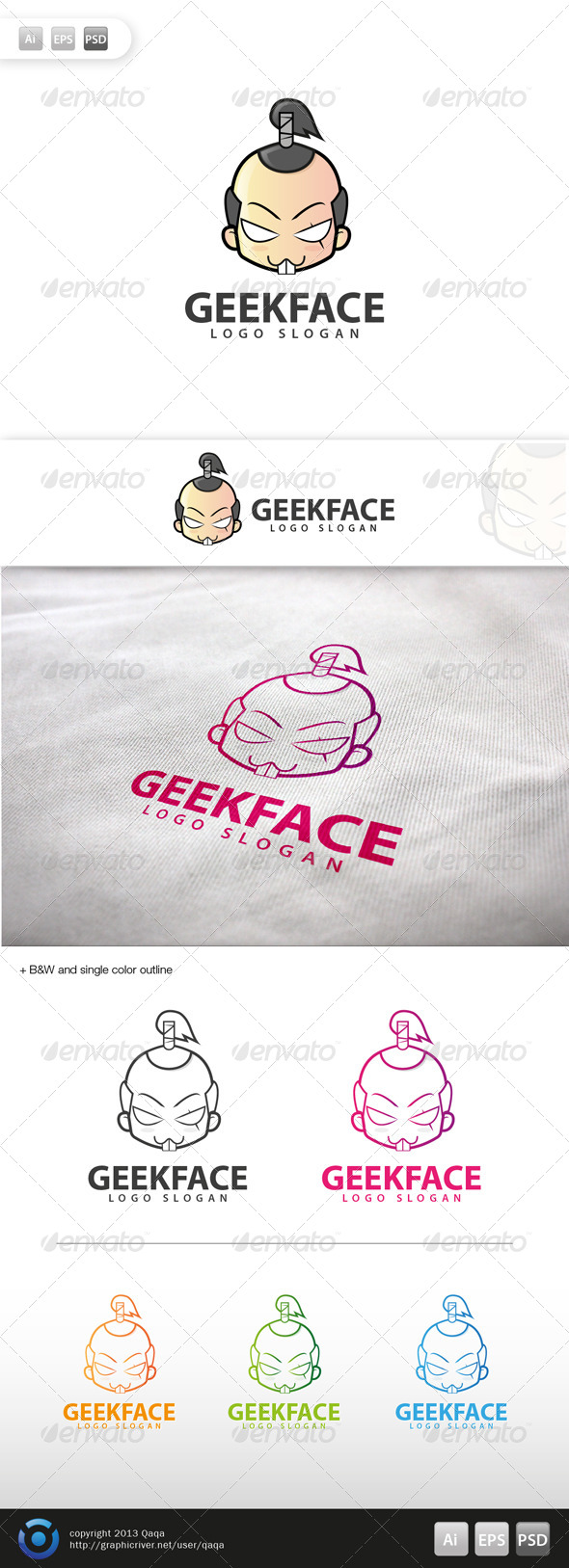 GraphicRiver Geek Face Logo 07 6003179 GraphicRiver Geek Face Logo 07 6003179