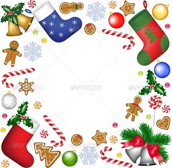 Christmas Decoration and Sweets Frame (Christmas)