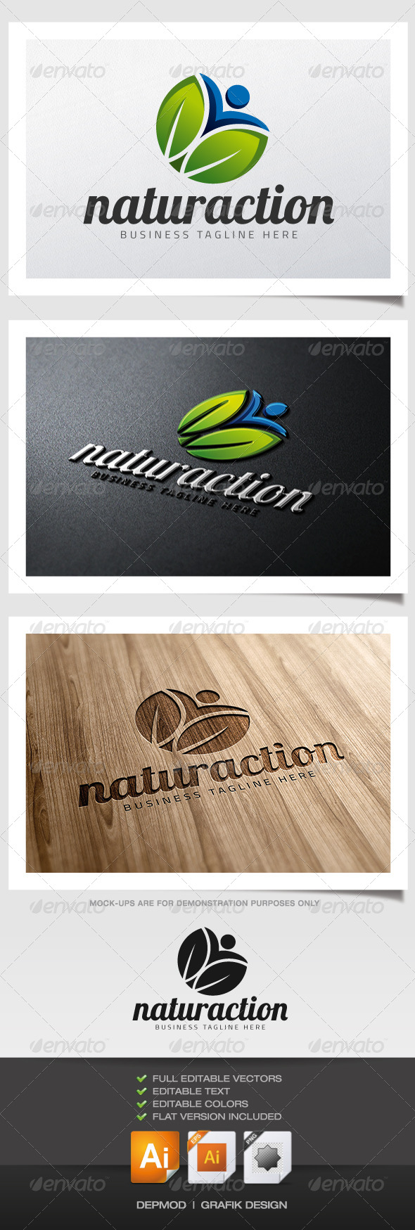GraphicRiver Naturaction Logo 5994913 GraphicRiver Naturaction Logo 5994913