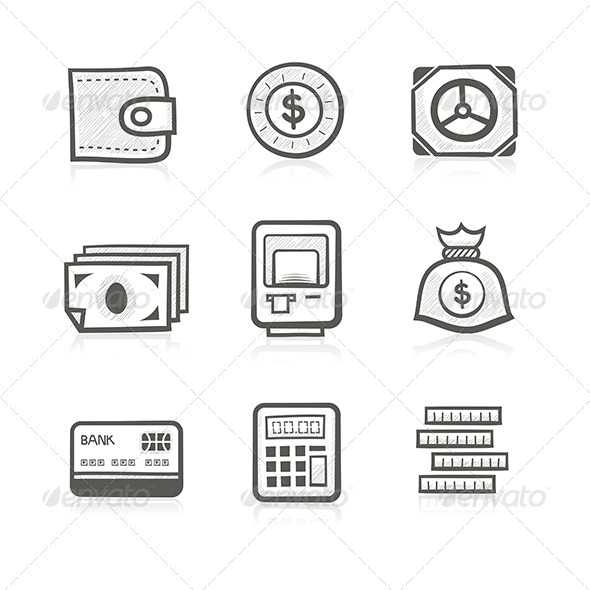 GraphicRiver Money Related Icon Set 6010545 GraphicRiver Money Related Icon Set 6010545