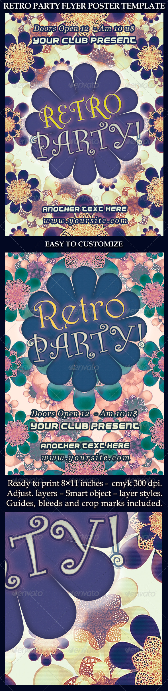 Retro Party Flyer Poster Template (Events)