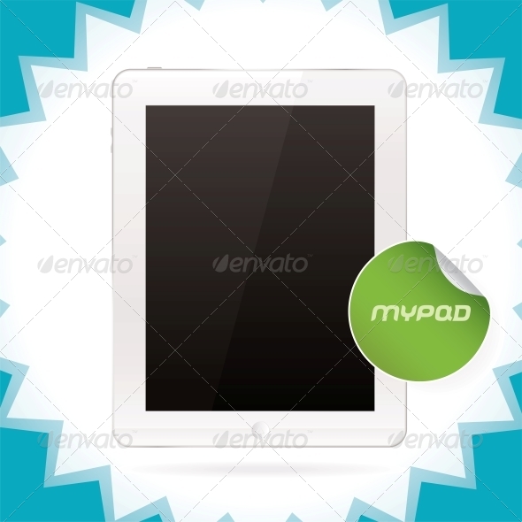 GraphicRiver White Glossy Tablet Pad 6012636 GraphicRiver White Glossy Tablet Pad 6012636