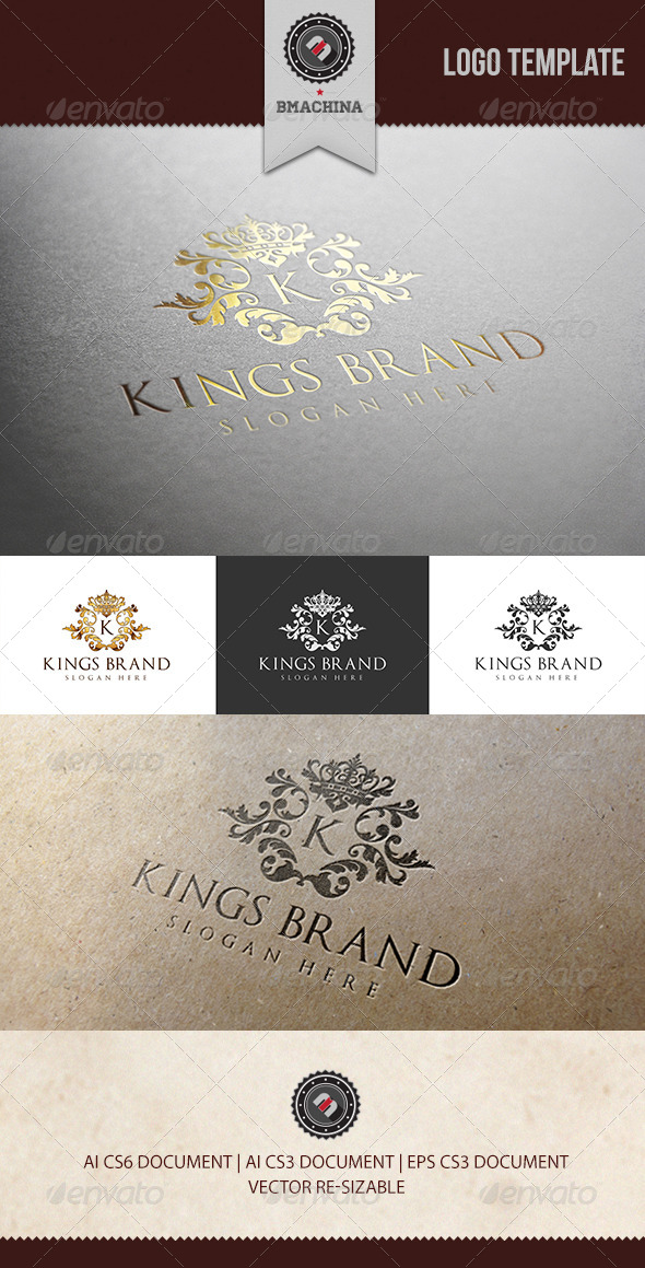 Kings Brand Logo Template - Crests Logo Templates