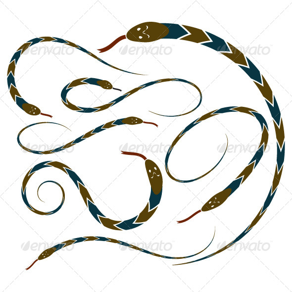 GraphicRiver Set of Snakes with Different Curves 6013388 GraphicRiver Set of Snakes with Different Curves 6013388