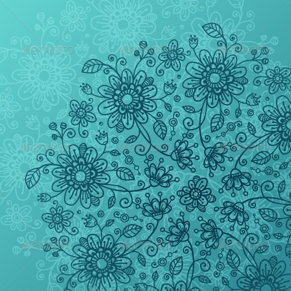 GraphicRiver Sea Blue Flowers Background 6015335 GraphicRiver Sea Blue Flowers Background 6015335
