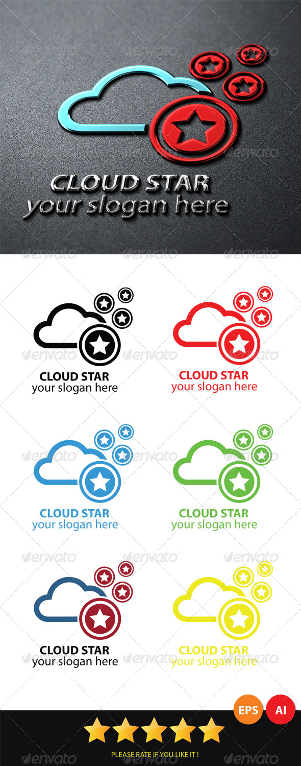 GraphicRiver Cloud Star Logo 6020665 GraphicRiver Cloud Star Logo 6020665